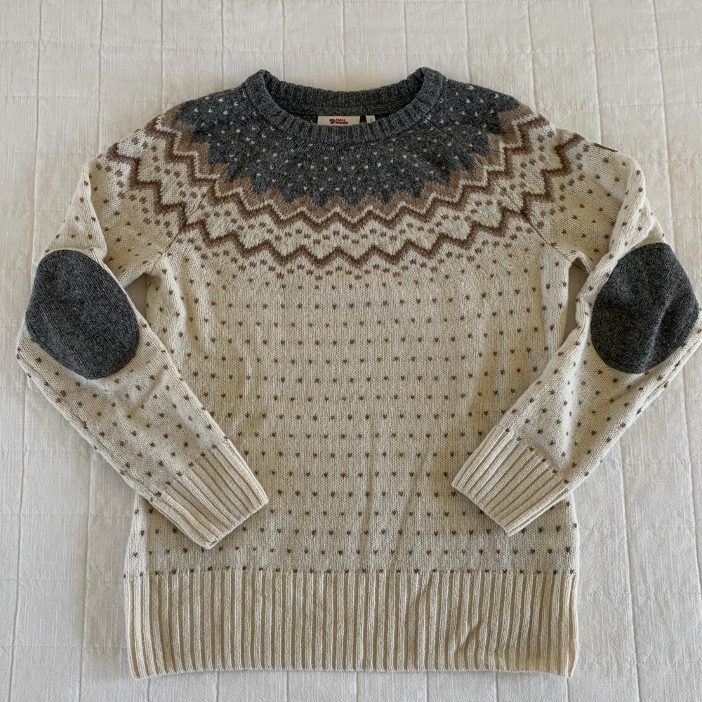 Fjallraven Ovik Wool Sweater Women’s Medium Fair Isle Style